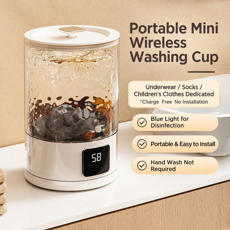 Baby Clothing Washing Machine - Mini Laundry Washer Portable Underwear Washing