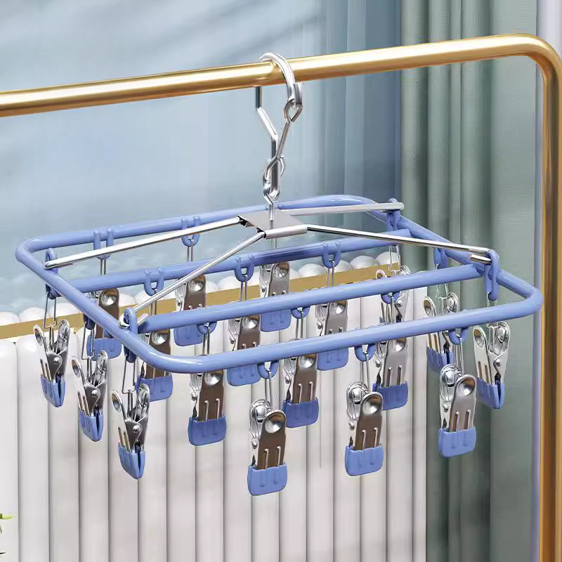 Stainless Steel Multi-clamp Cl - Baby Clothing Drying Rack ulasan dan harga