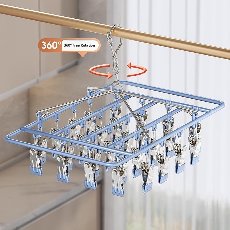 Stainless Steel Multi-clamp Cl - Baby Clothing Drying Rack ulasan dan harga