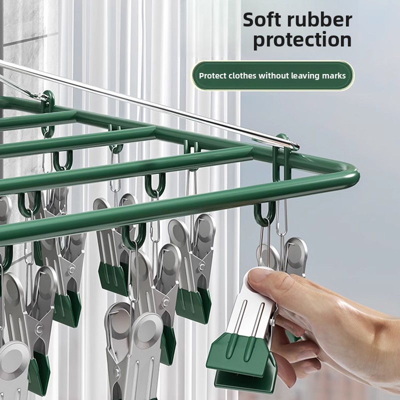 Stainless Steel Multi-clamp Cl - Baby Clothing Drying Rack ulasan dan harga