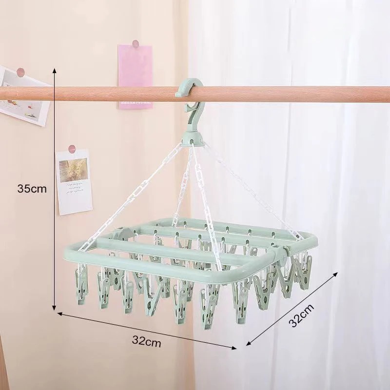 Clothes Drying Hanger with 32  - Baby Clothing Drying Rack ulasan dan harga
