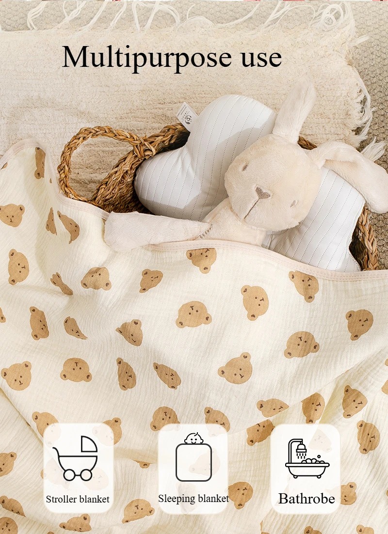 Baby Bath Towel 4 Layers Gauze - Hooded Bath Towel ulasan dan harga