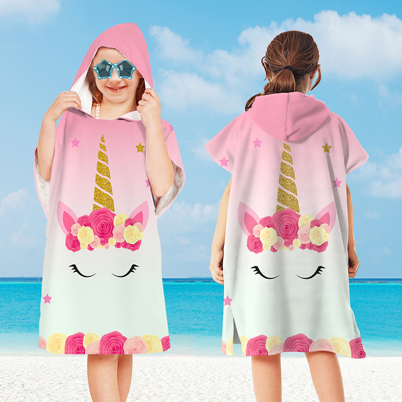 Baby Cartoon Printing Bathrobe - Hooded Bath Towel ulasan dan harga