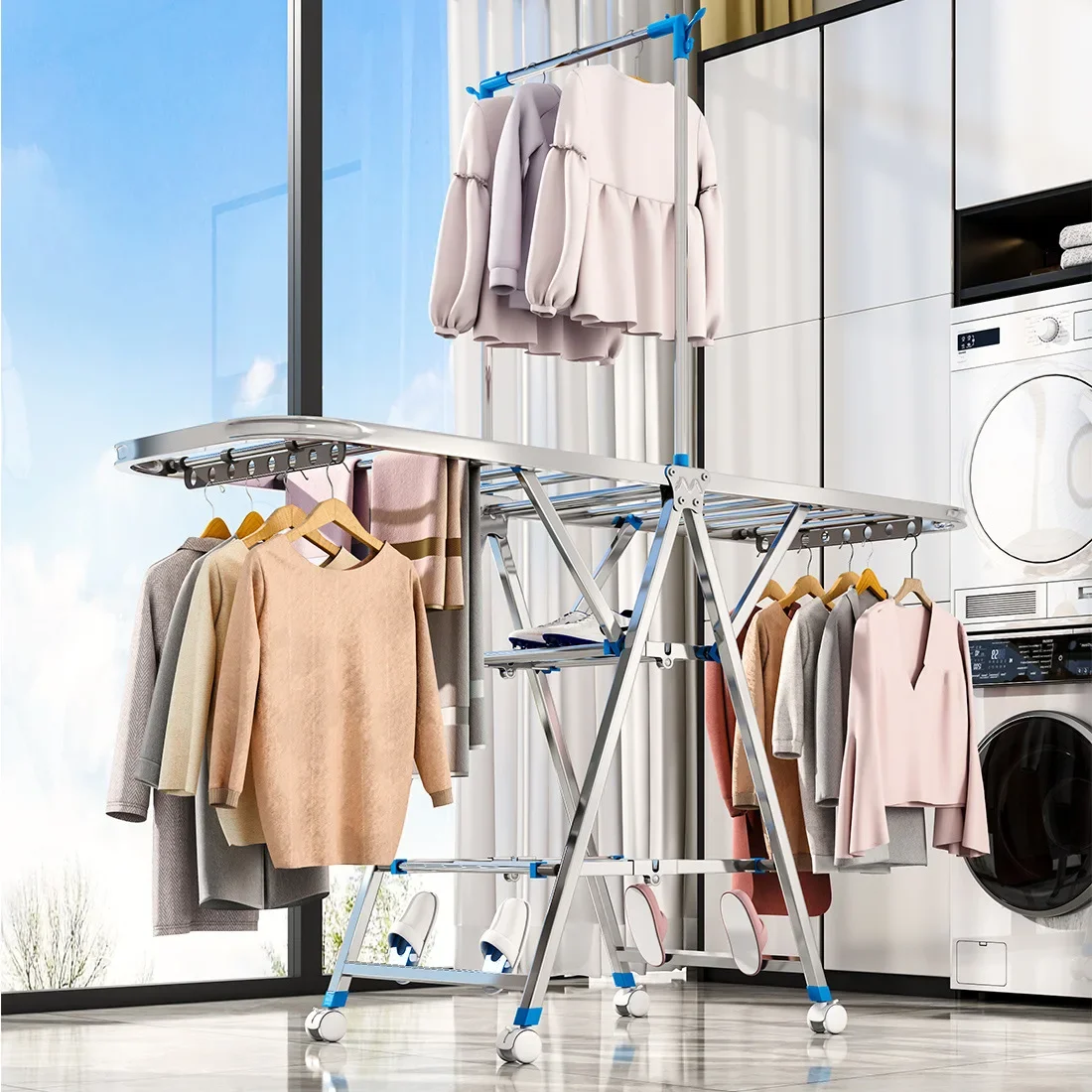 Stainless steel drying clothes - Baby Clothing Drying Rack ulasan dan harga
