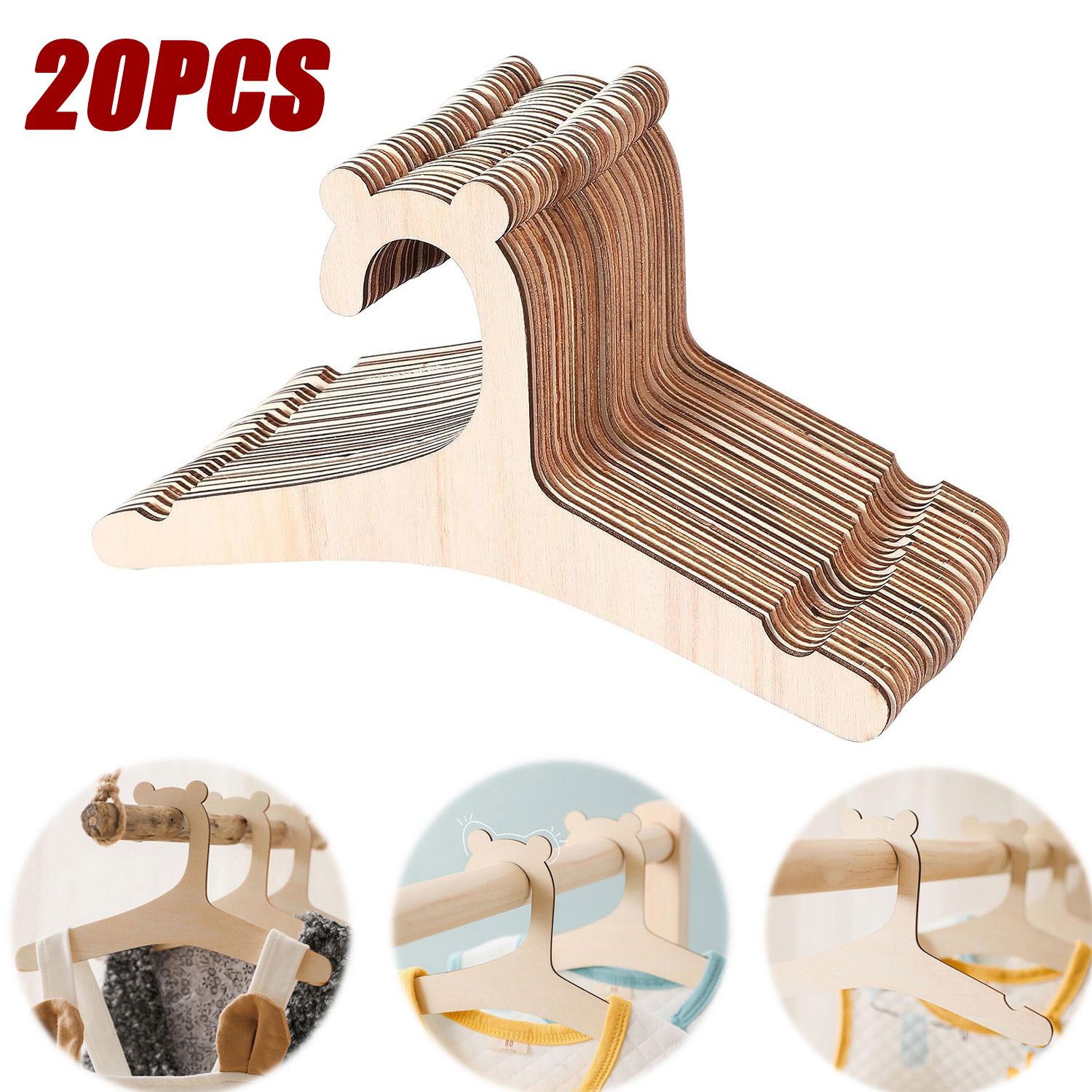 20pcs Baby Clothes Rack Wooden - Baby Clothing Drying Rack ulasan dan harga