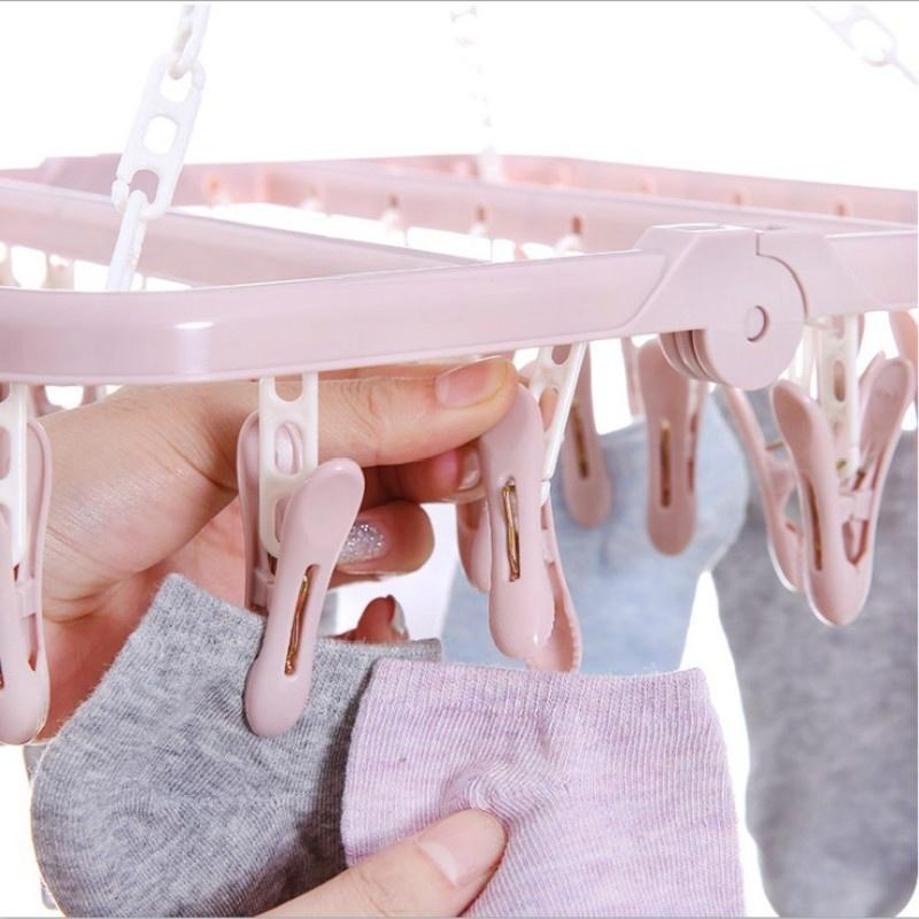 1 Pcs 32 Clips Folding Clothes - Baby Clothing Drying Rack ulasan dan harga