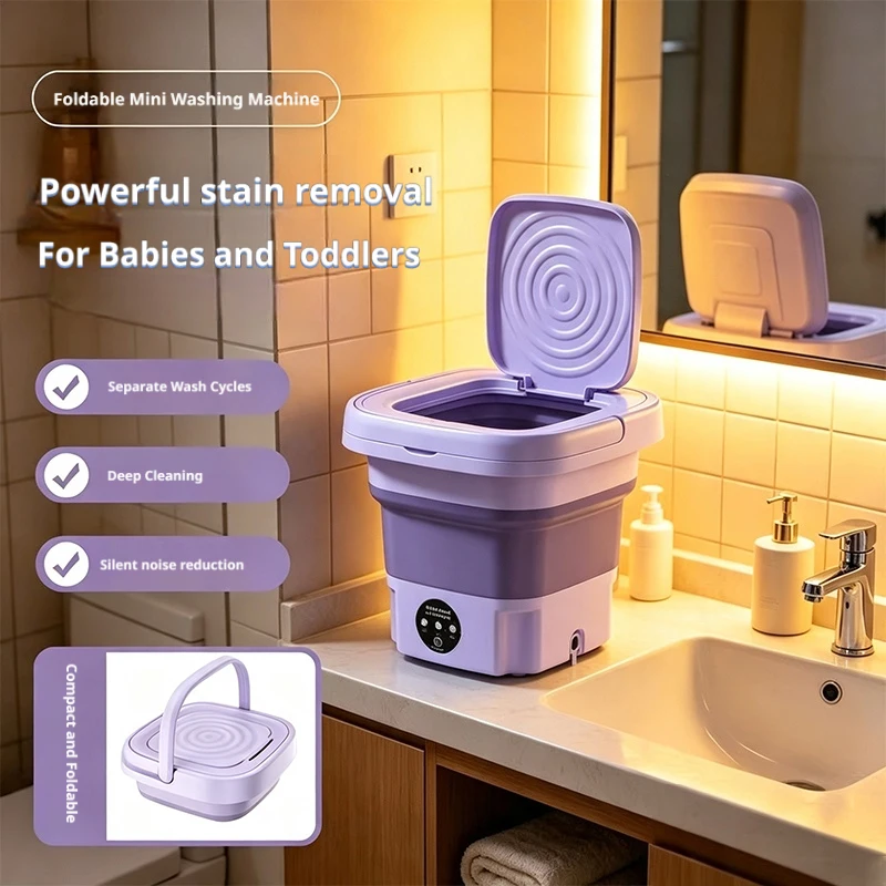 9L Fold Mini Washing Machine P - Baby Clothing Washing Machine ulasan dan harga