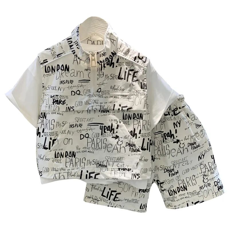 Boys Summer Clothing Set 2024  - Baby Clothing Drawing ulasan dan harga
