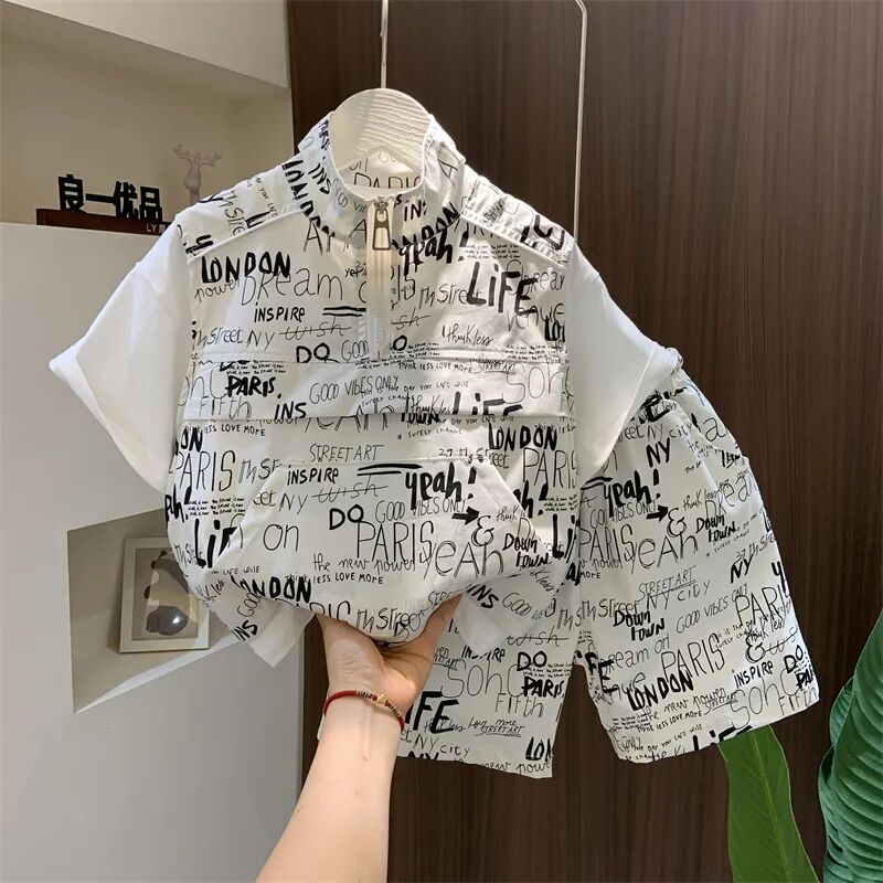 Boys Summer Clothing Set 2024  - Baby Clothing Drawing ulasan dan harga