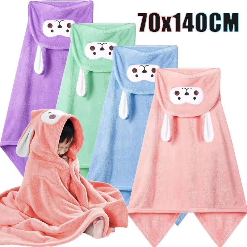 70x140cm Hooded Bath Towel Sup - Hooded Bath Towel ulasan dan harga
