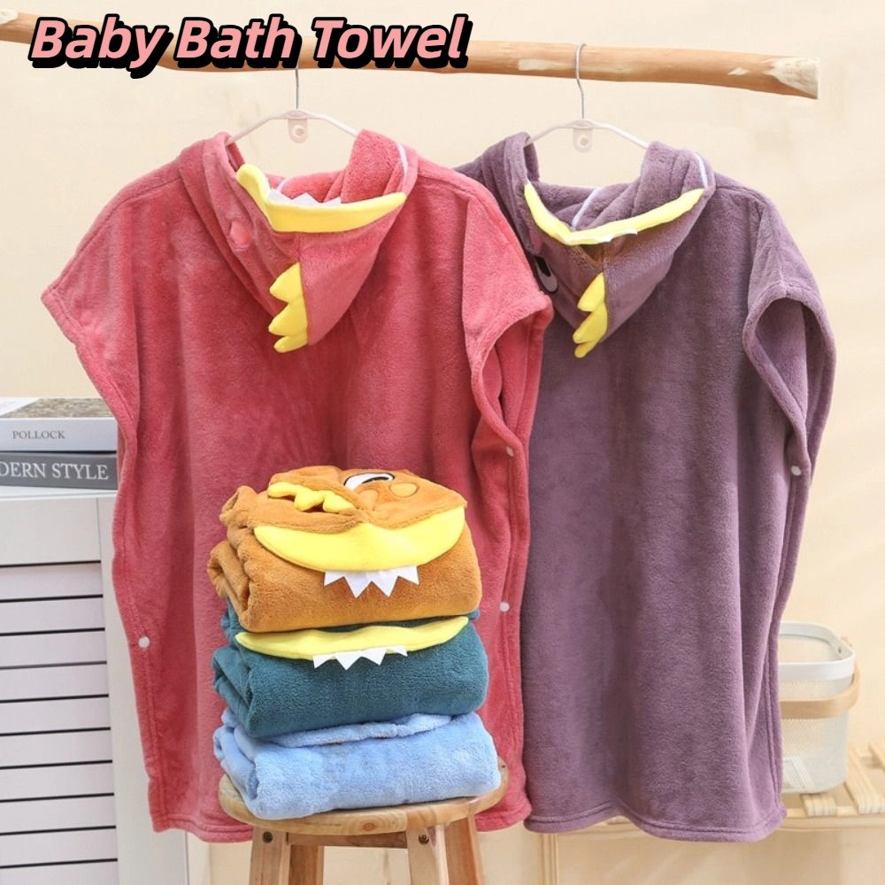 Comfortable Cartoon Baby Bath  - Hooded Bath Towel ulasan dan harga