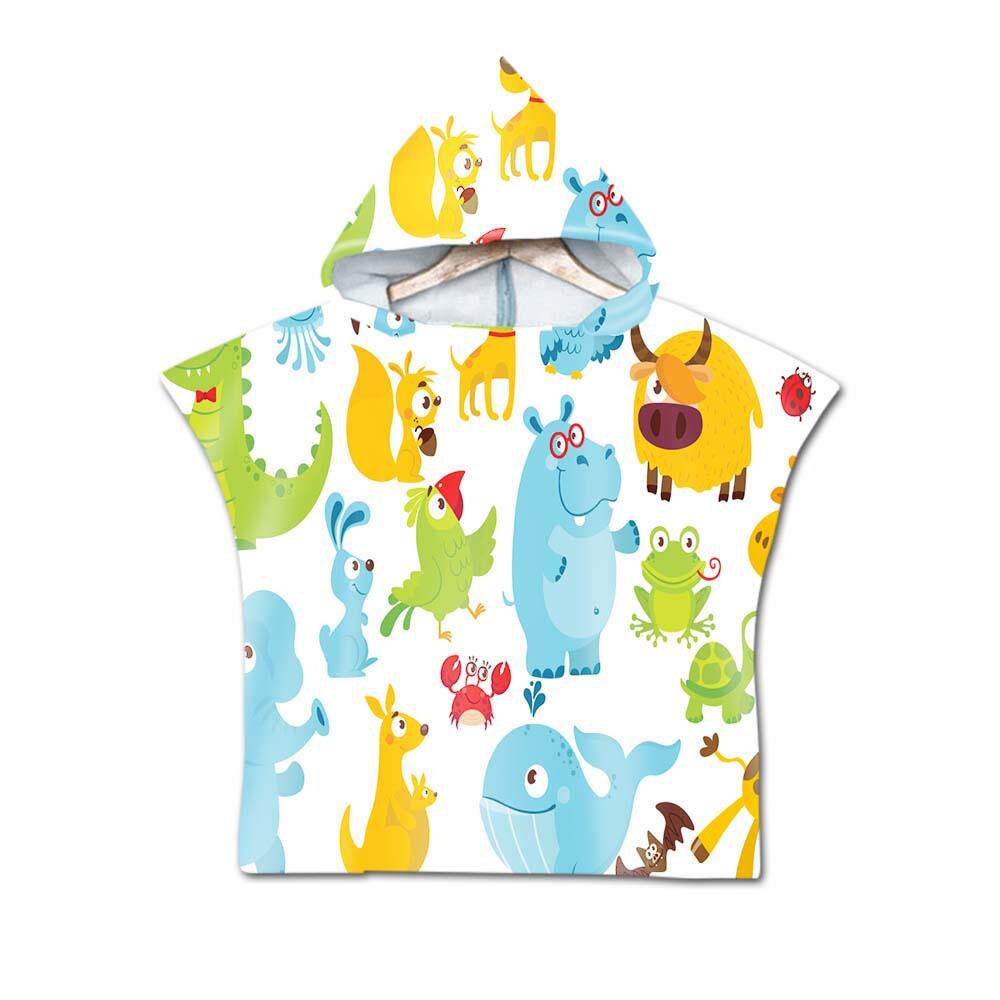 Cartoon Kids Cape Hooded Bath  - Hooded Bath Towel ulasan dan harga