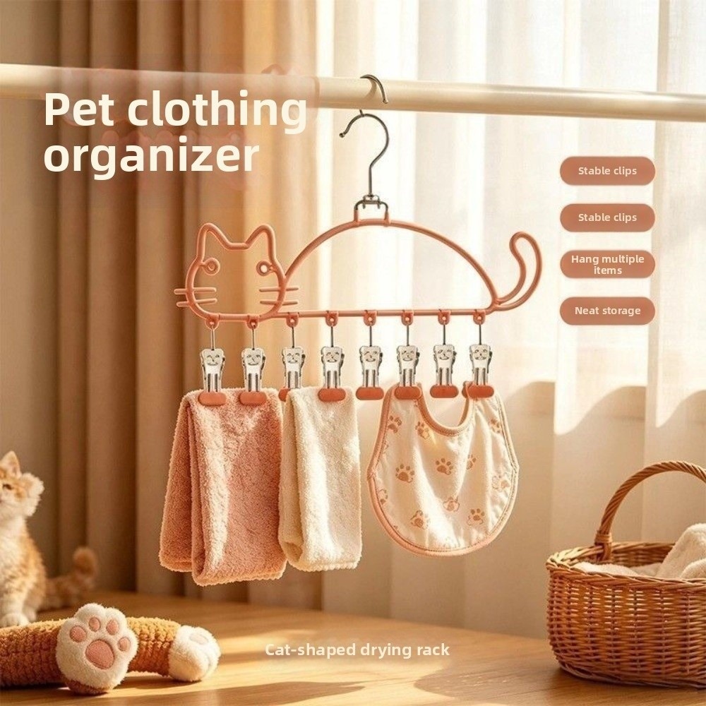 Cat Shape Socks Drying Rack Wa - Baby Clothing Drying Rack ulasan dan harga