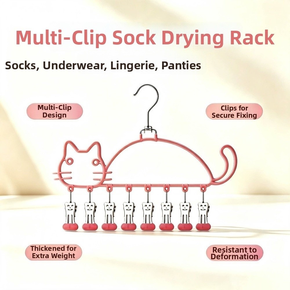 Cat Shape Socks Drying Rack Wa - Baby Clothing Drying Rack ulasan dan harga